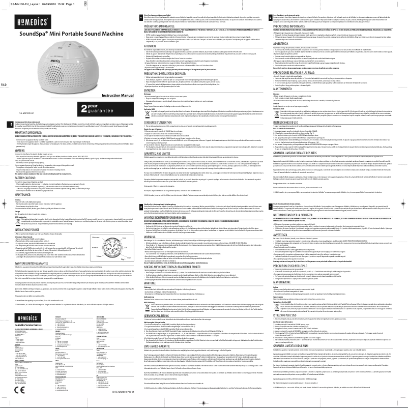 Página 1 del manual Manual de usuario Homedics SS-MN100