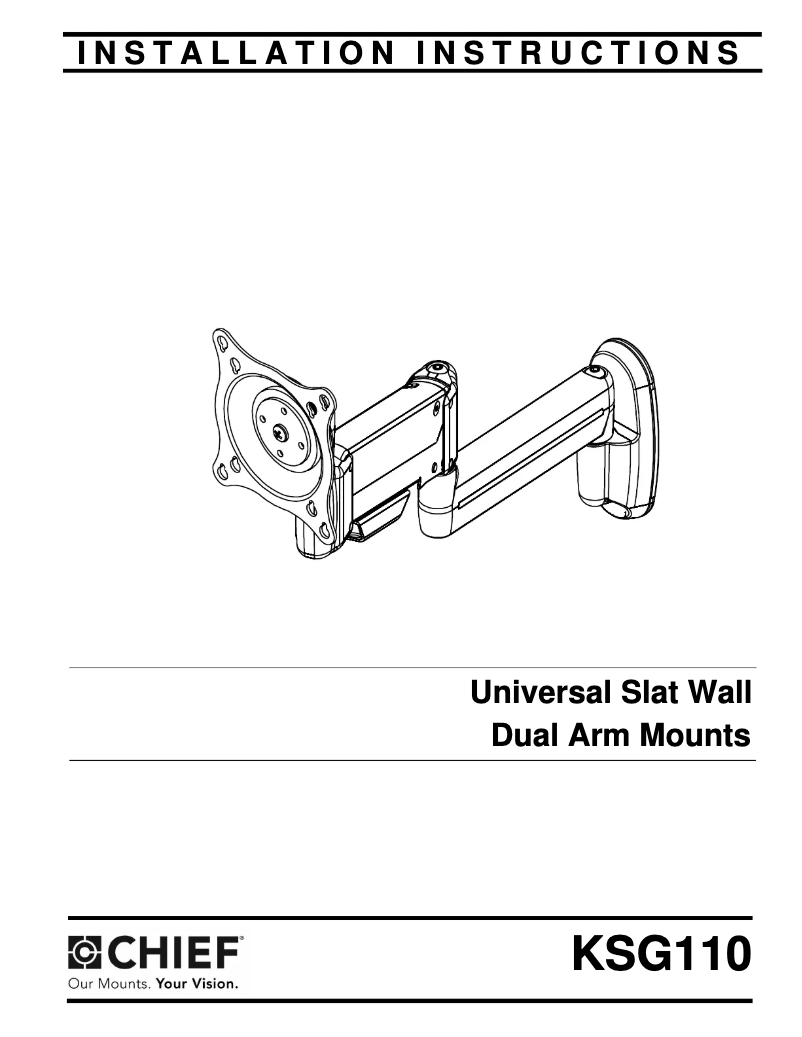 Página 1 del manual Manual de usuario Chief KSG110B
