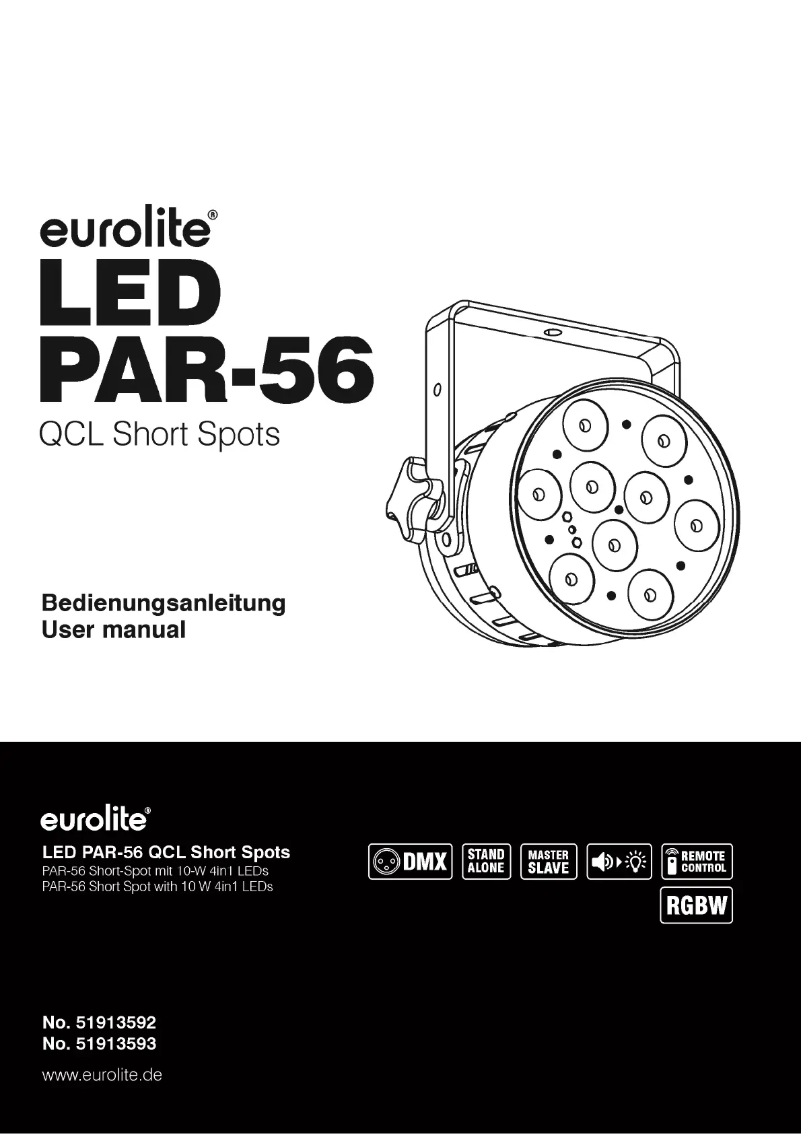 Página 1 del manual Manual de usuario Eurolite LED PAR-56