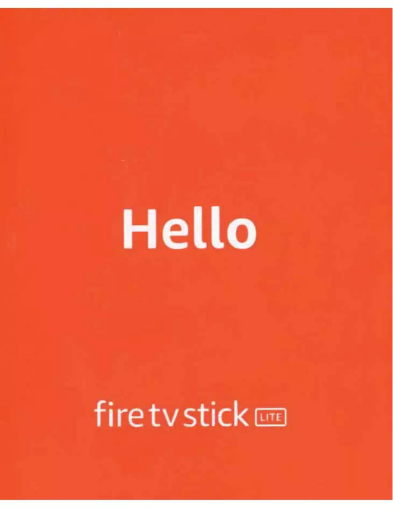 Imagen de la primera página del manual del dispositivo Fire TV Stick Lite