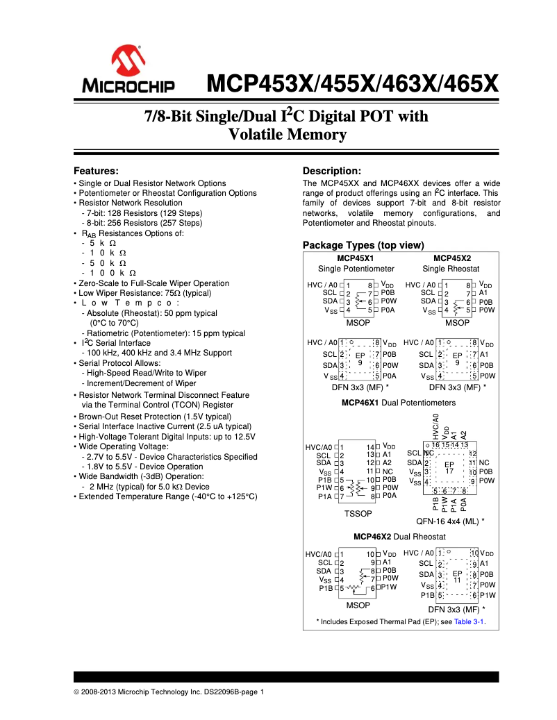 Imagen de la primera página del manual del dispositivo mcp4641