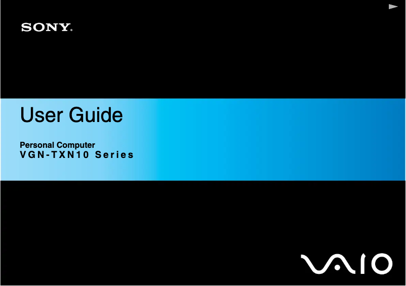 Imagen de la primera página del manual del dispositivo Vaio VGN-TXN17P