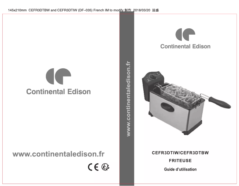 Imagen de la primera página del manual del dispositivo CEFR3DTBW