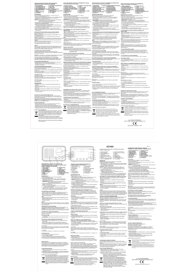 Imagen de la primera página del manual del dispositivo TR-39