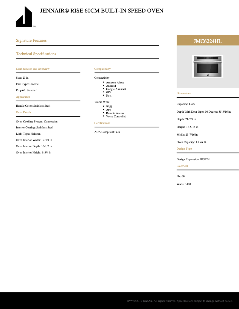 Imagen de la primera página del manual del dispositivo JMC6224HL
