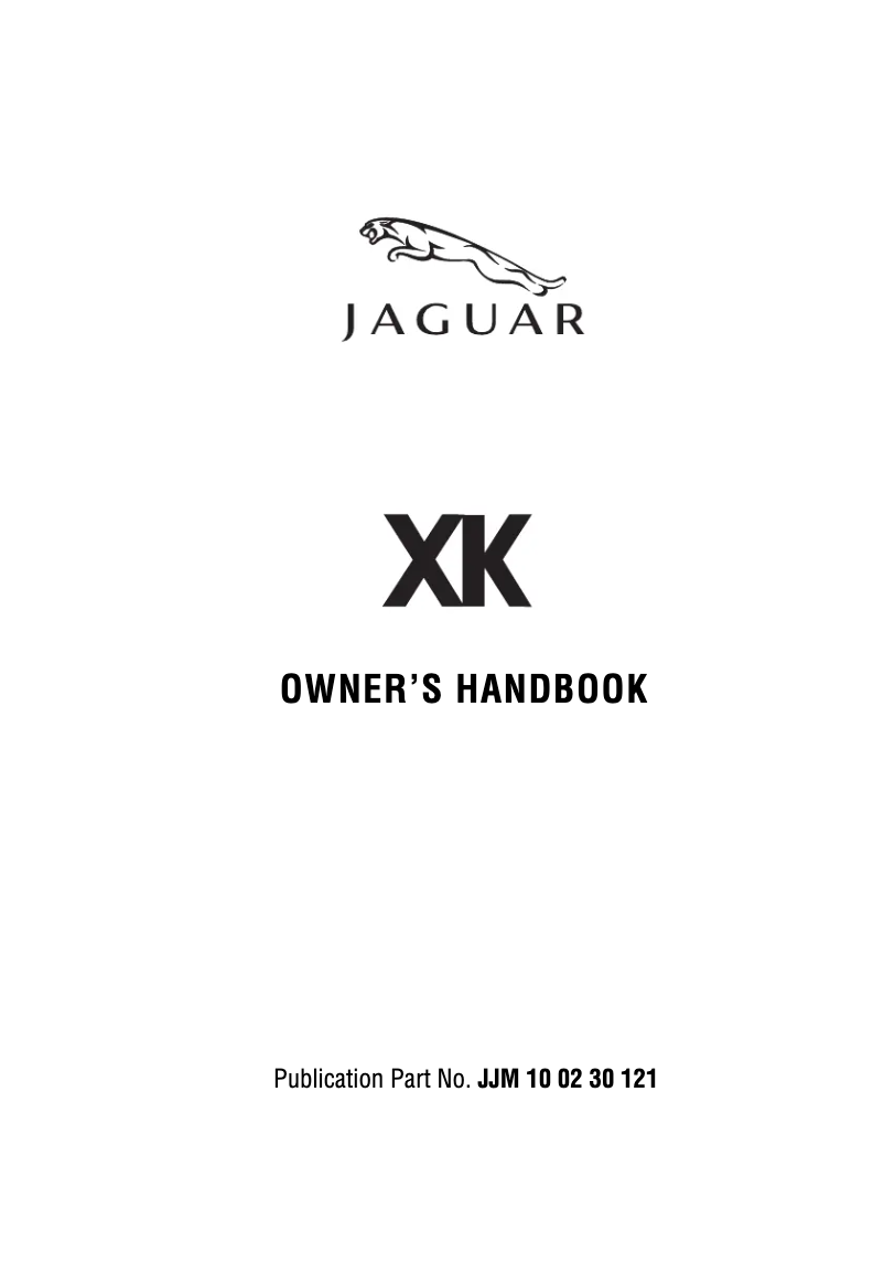 Página 1 del manual Manual de usuario Jaguar XK (2011)