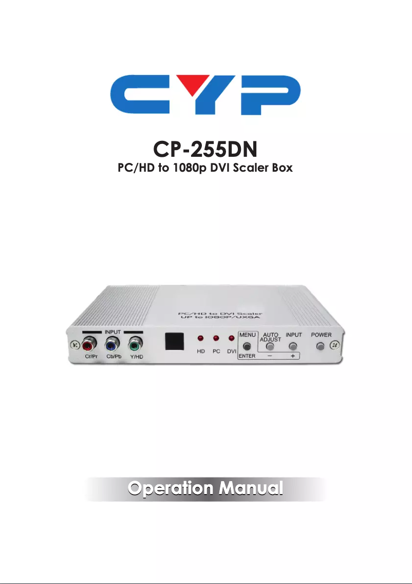 Imagen de la primera página del manual del dispositivo CP-255DN