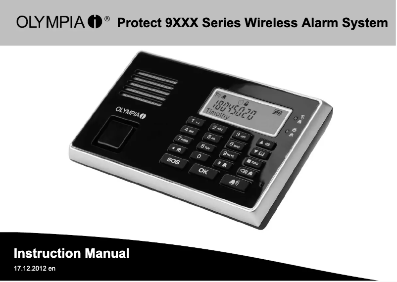 Imagen de la primera página del manual del dispositivo Protect 9080