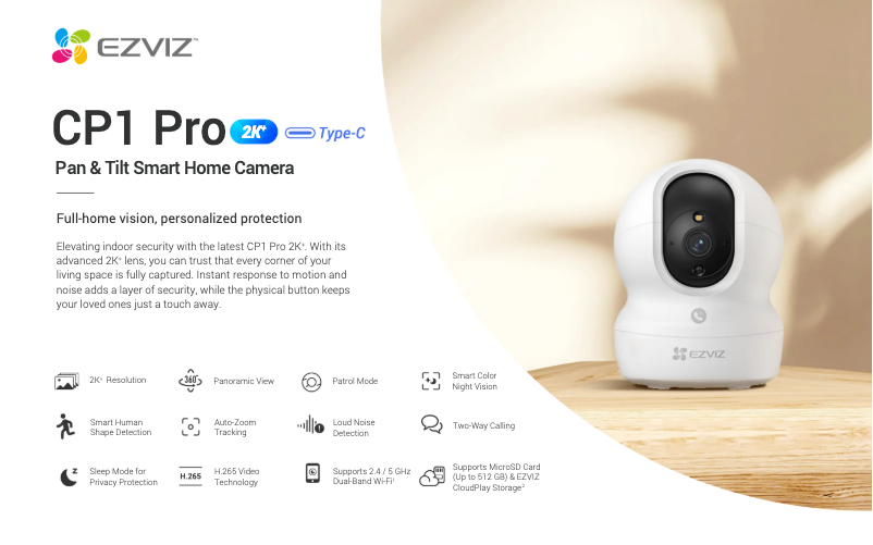 Página nº 1 - Ficha técnica EZVIZ CP1 Pro