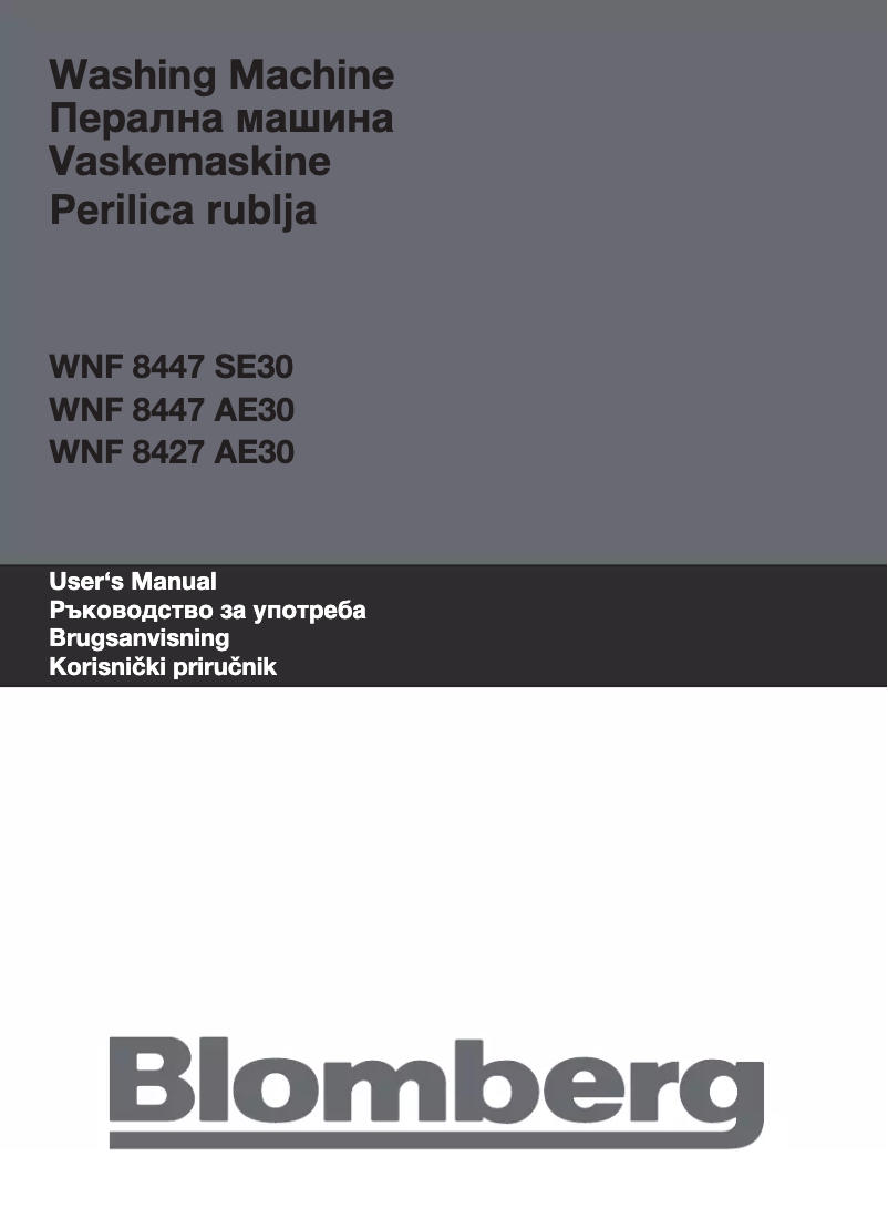 Imagen de la primera página del manual del dispositivo WNF 8447 AE30