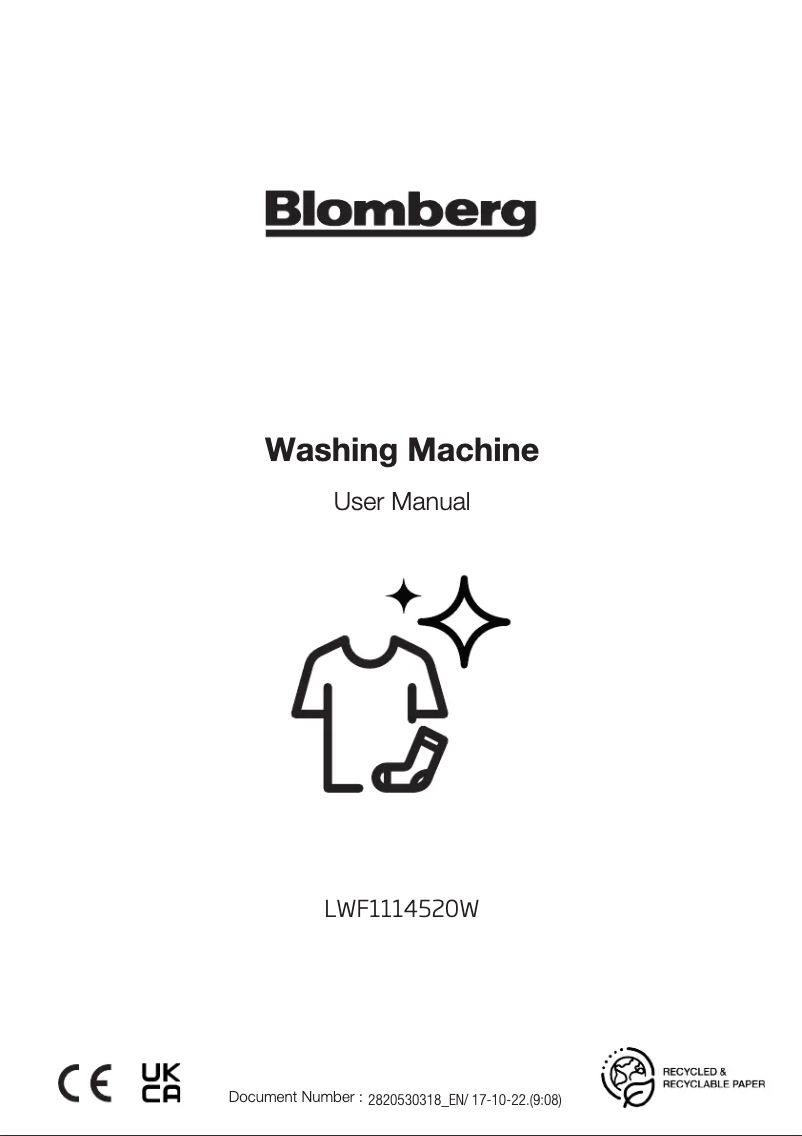 Página 1 del manual Manual de usuario Blomberg LWF1114520W