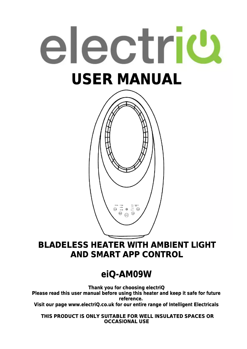 Imagen de la primera página del manual del dispositivo eiQ-AM09W