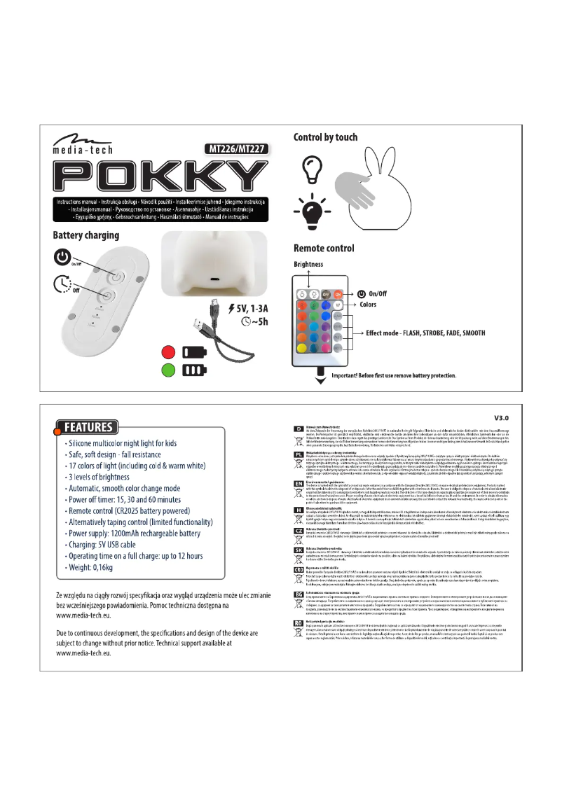 Página 1 del manual Manual de usuario Media-Tech POKKY MT227