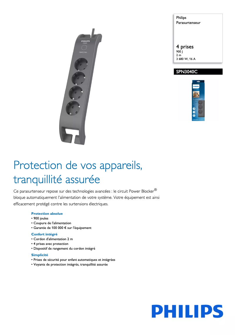 Imagen de la primera página del manual del dispositivo SPN3040