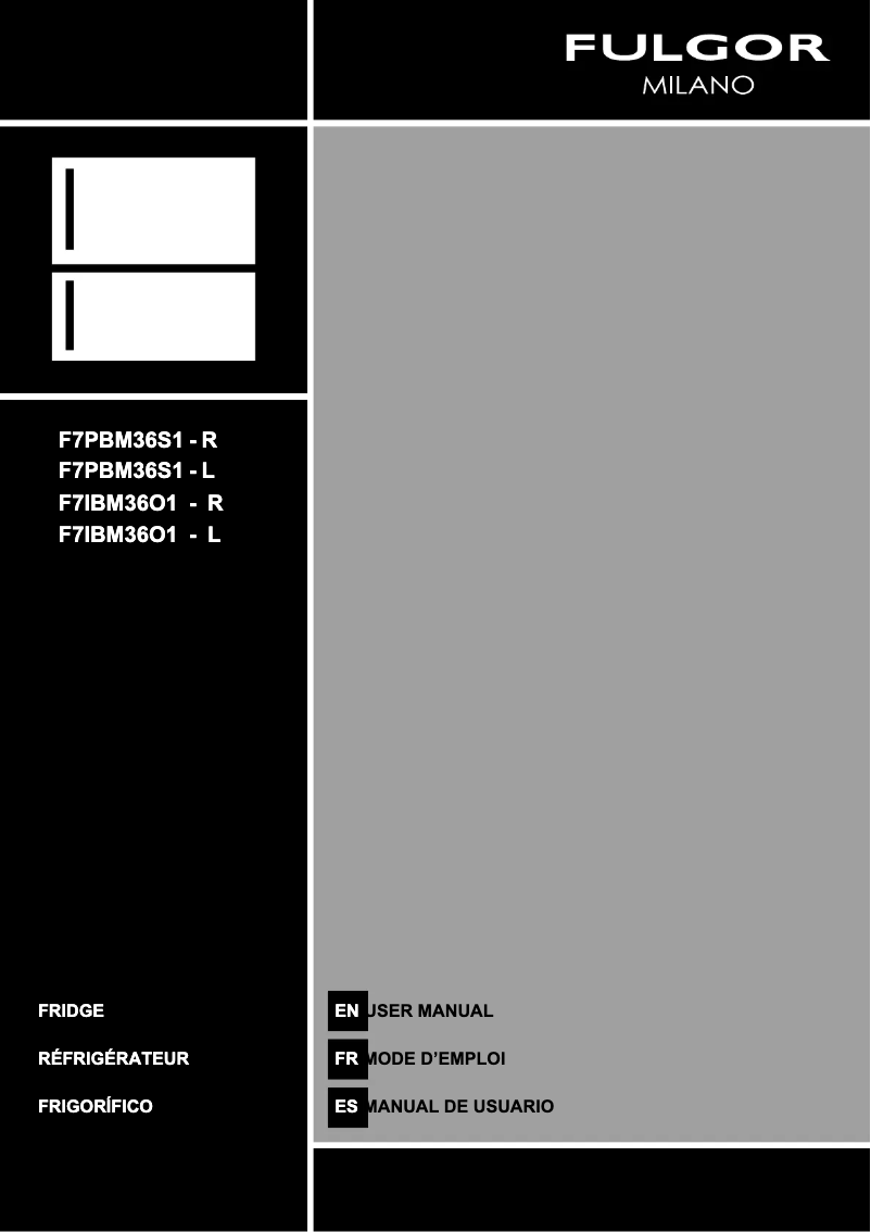 Página nº 1 - Manual de usuario Fulgor Milano F7IBM36O1-L