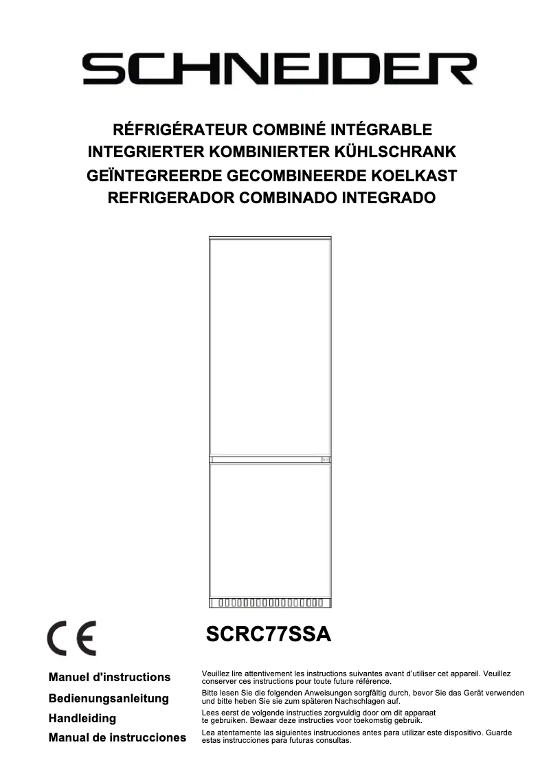 Imagen de la primera página del manual del dispositivo SCRC77SSA