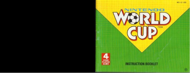 Imagen de la primera página del manual del dispositivo World Cup (NES)