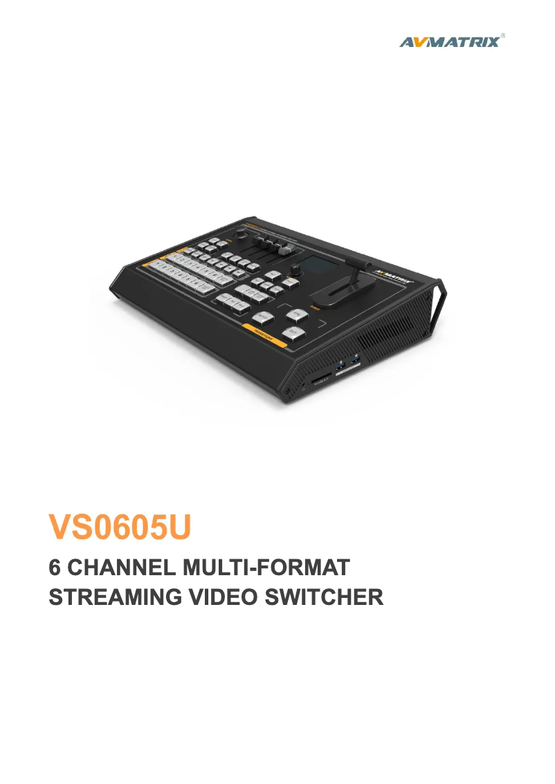 Imagen de la primera página del manual del dispositivo VS0605U