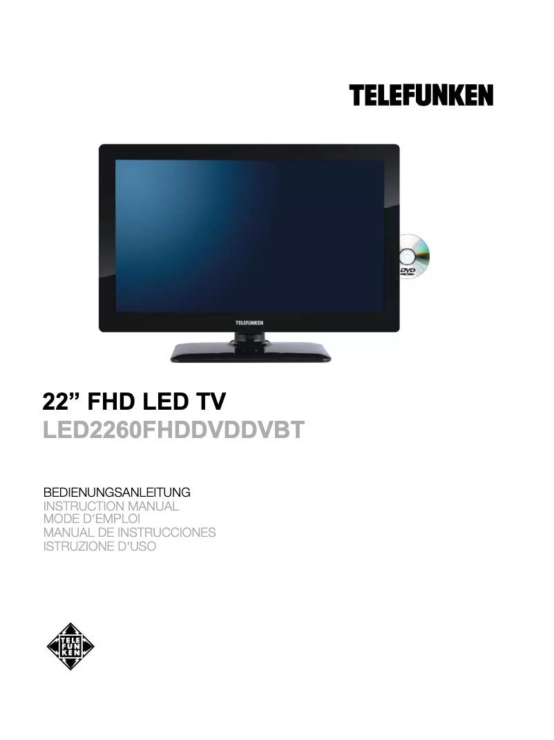 Imagen de la primera página del manual del dispositivo LED2260FHDDVDDVBT