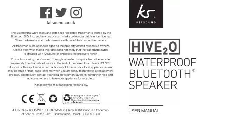 Imagen de la primera página del manual del dispositivo Hive2o