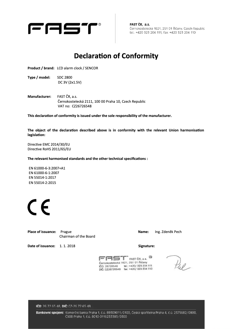 Imagen de la primera página del manual del dispositivo SDC 2800