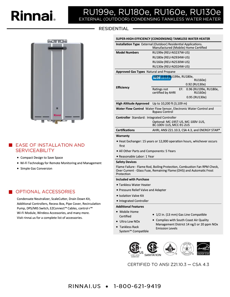 Imagen de la primera página del manual del dispositivo RU160eN