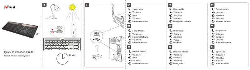 Imagen de la primera página del manual del dispositivo 18422 Helios Wireless Solar