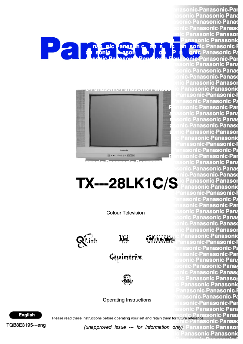 Página 1 del manual Manual de usuario Panasonic TX-28LK1CS