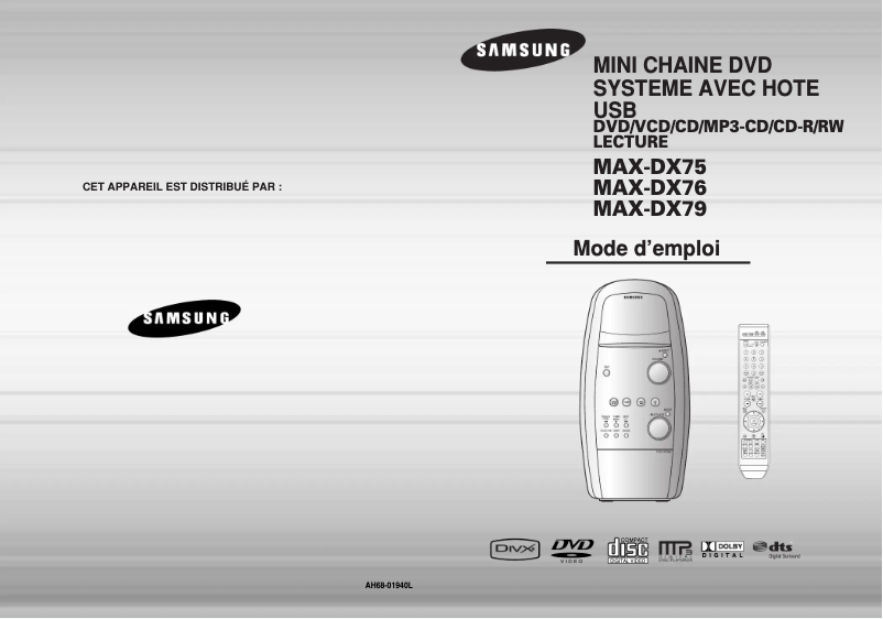 Página 1 del manual Manual de usuario Samsung MAX-DX75