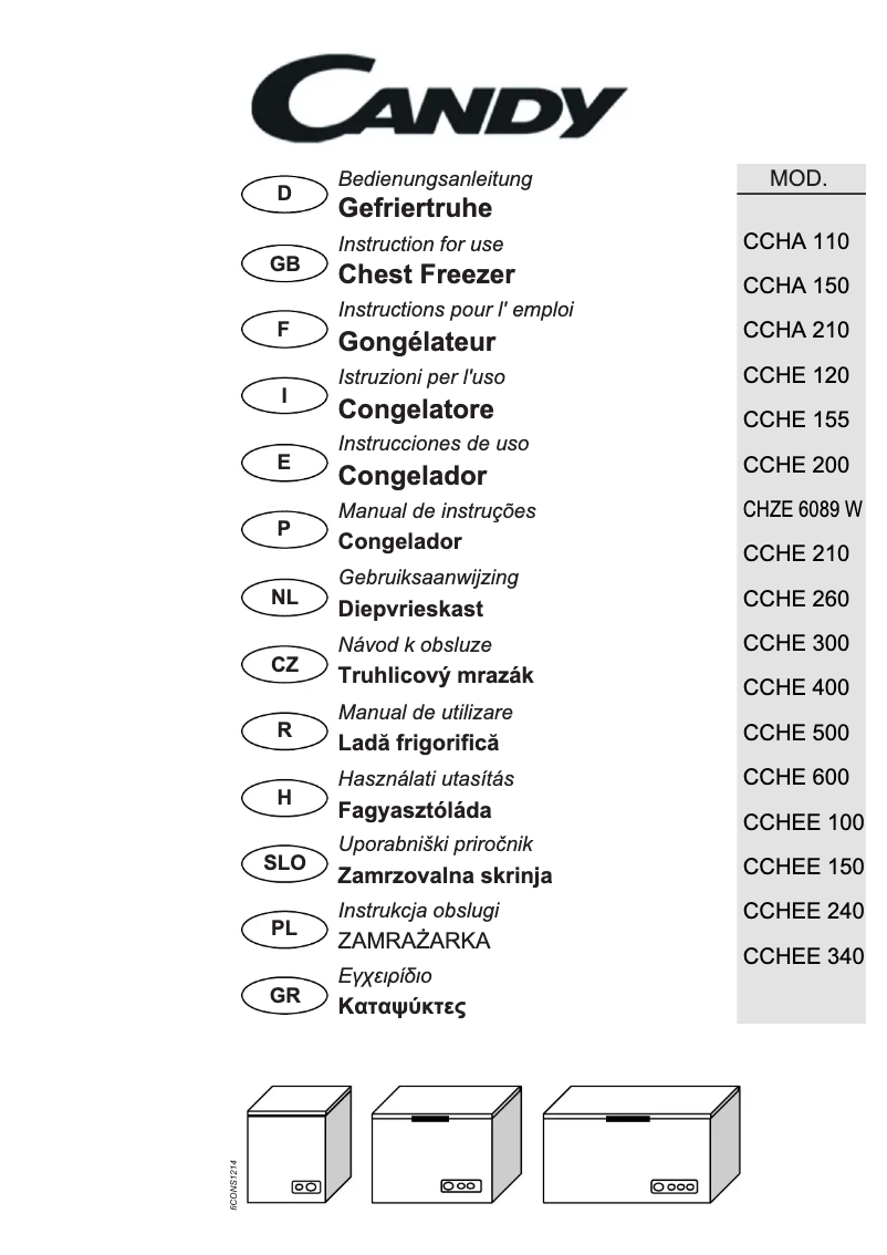 Imagen de la primera página del manual del dispositivo CCHA 210