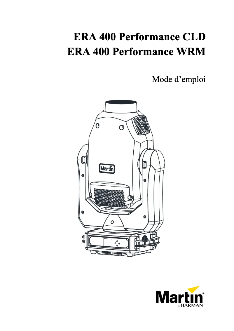 Imagen de la primera página del manual del dispositivo ERA 400 Performance WRM