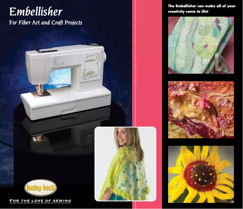 Página 1 del manual Ficha técnica Baby Lock Embellisher