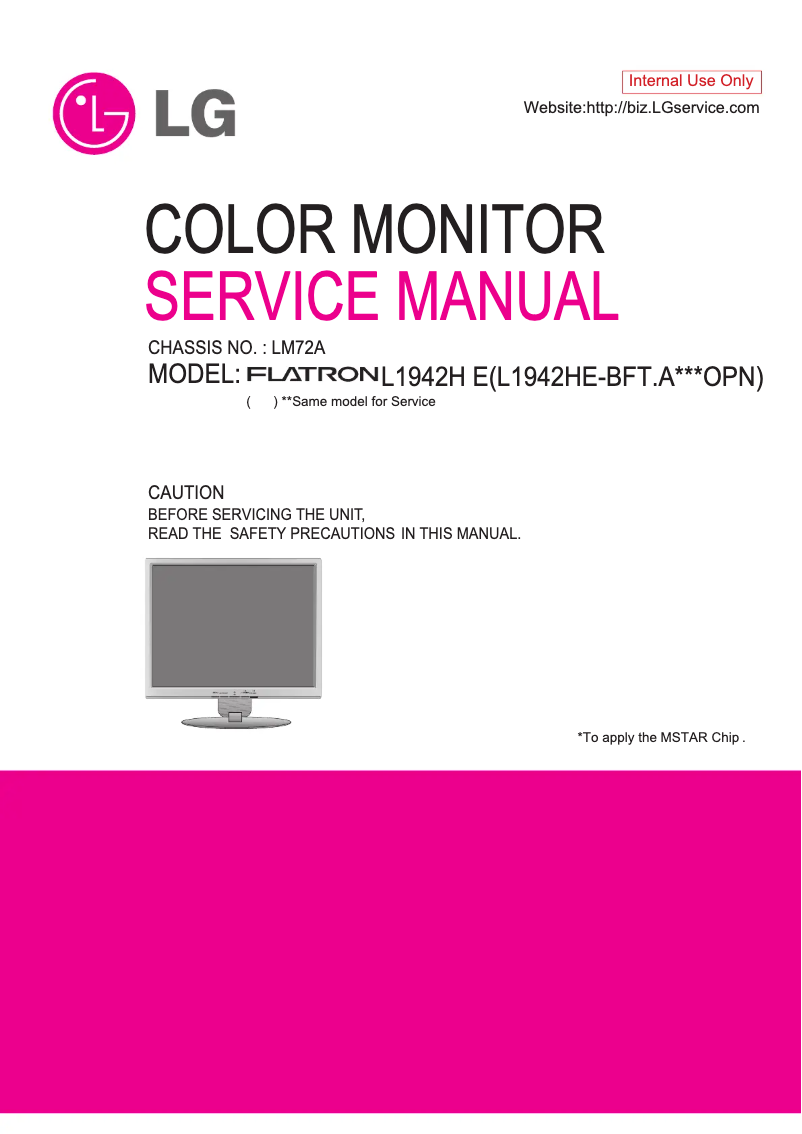 Página 1 del manual Manual de usuario LG L1942H