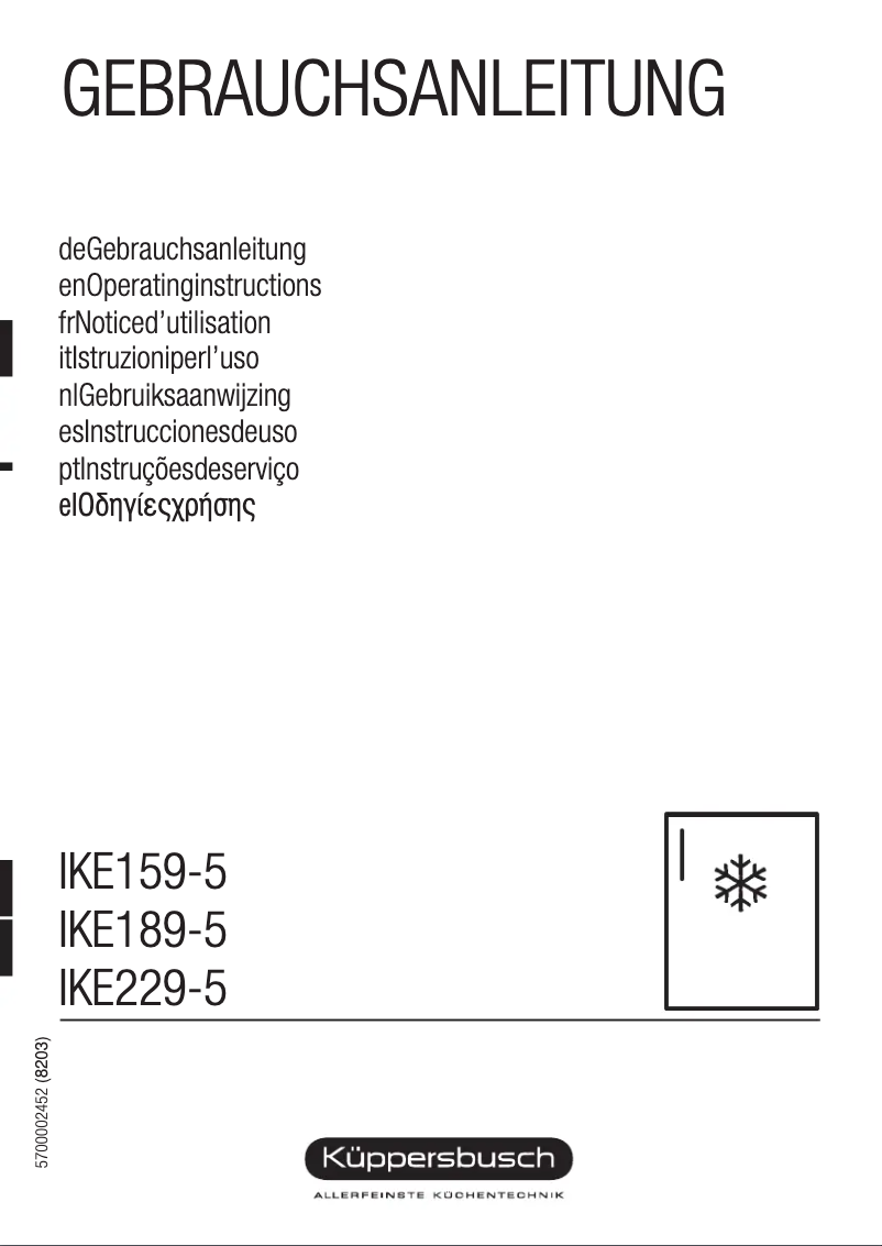 Página 1 del manual Manual de usuario Küppersbusch IKE 189-5