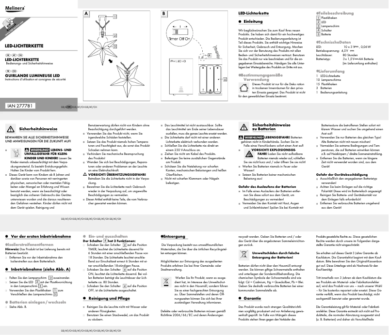 Página 1 del manual Manual de usuario Melinera IAN 277781