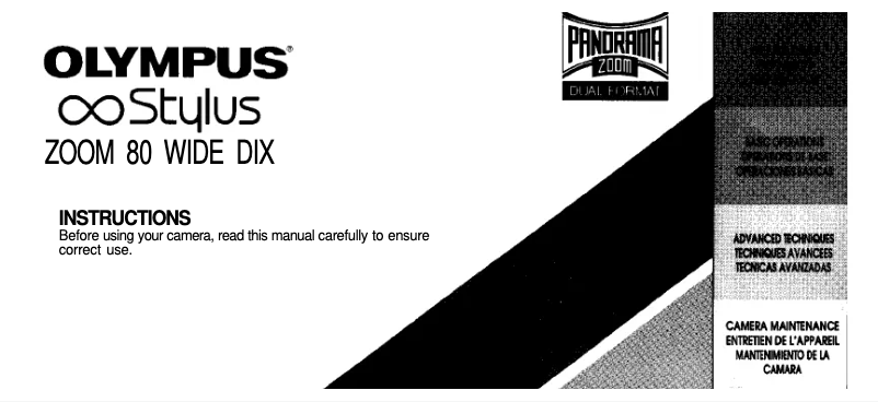 Página 1 del manual Manual de usuario Olympus Stylus Epic Zoom 80