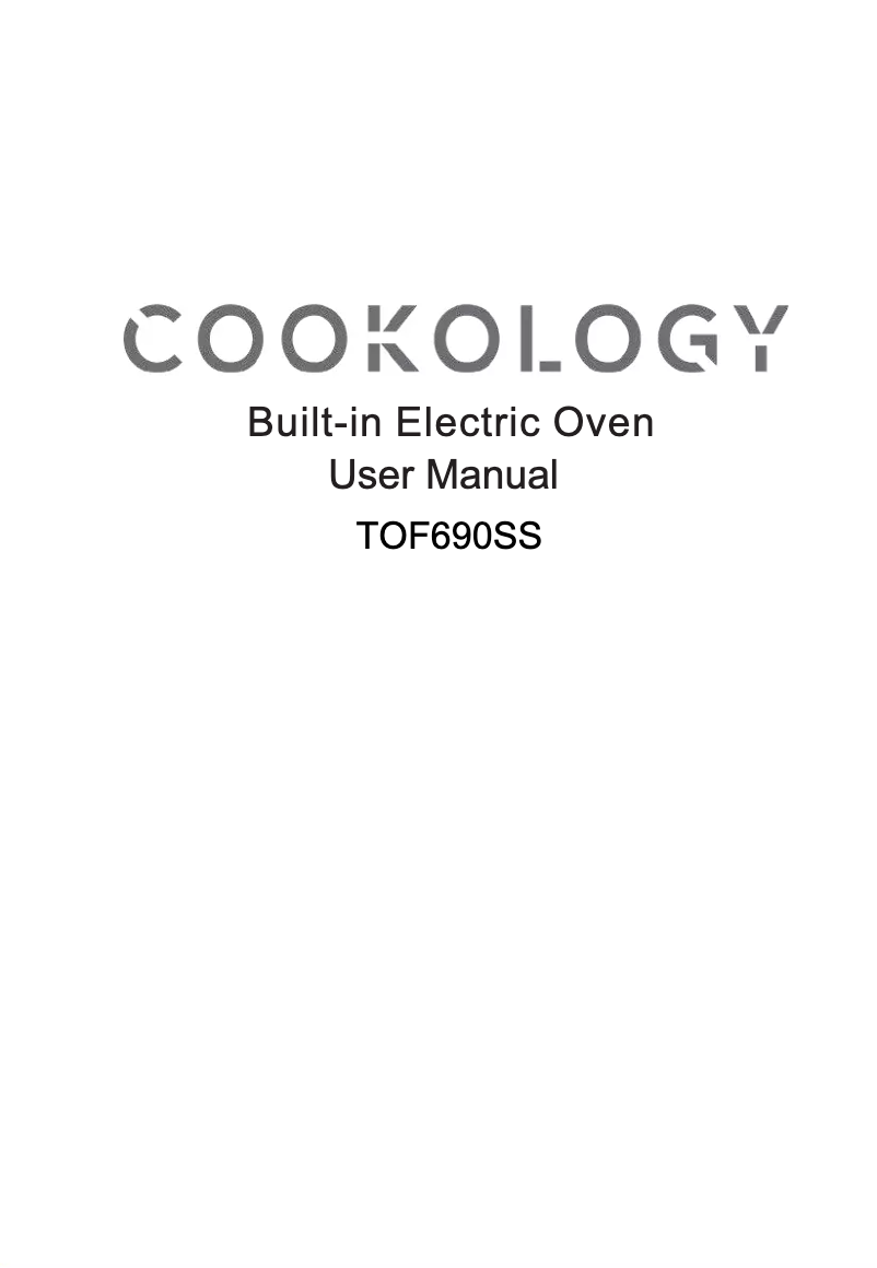 Página 1 del manual Manual de usuario Cookology TOF690SS