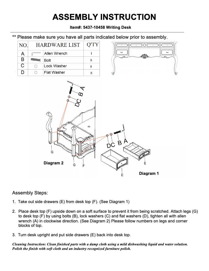 Imagen de la primera página del manual del dispositivo 5437-10458