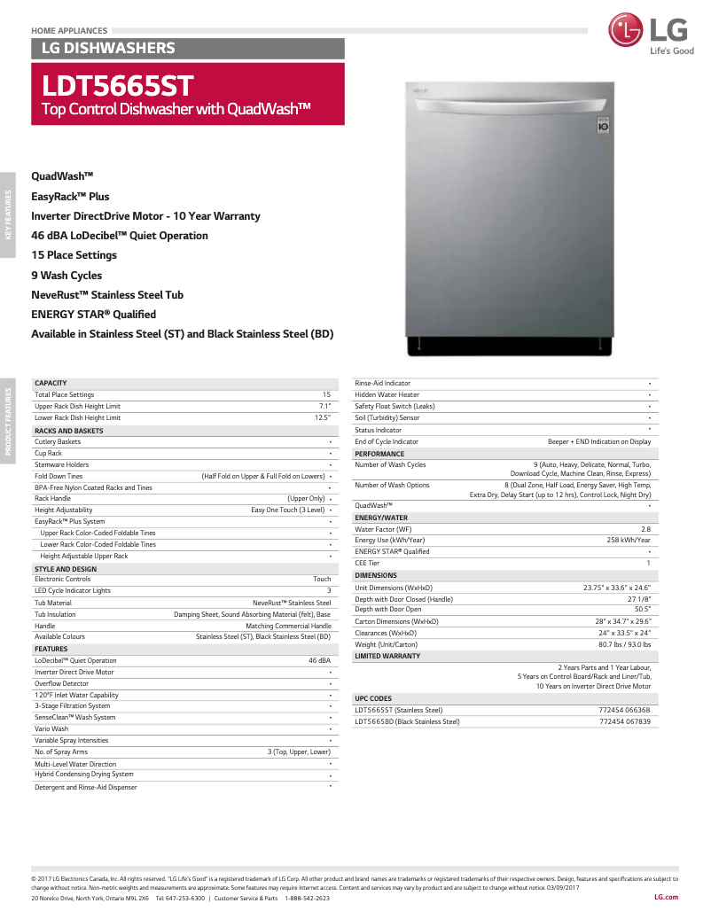 Imagen de la primera página del manual del dispositivo LDT5665ST