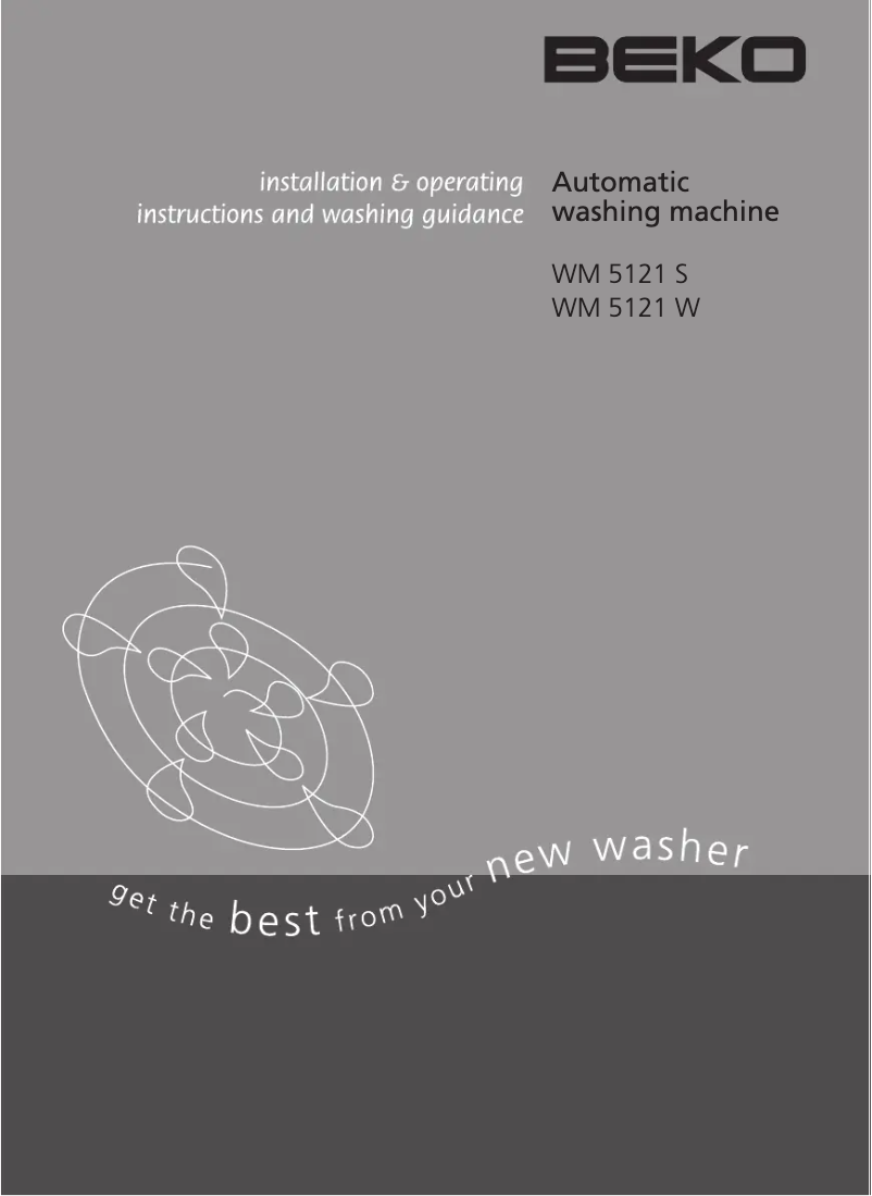 Página 1 del manual Manual de usuario Beko WM 5121 W