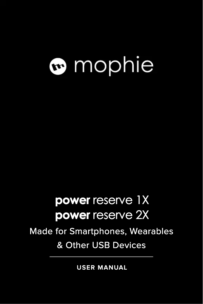 Página nº 1 - Manual de usuario Mophie power reserve 1X