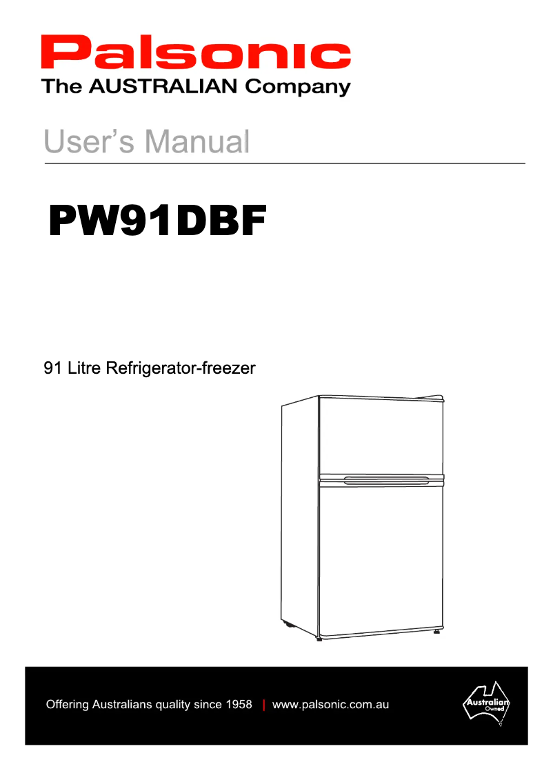 Imagen de la primera página del manual del dispositivo PW91DBF