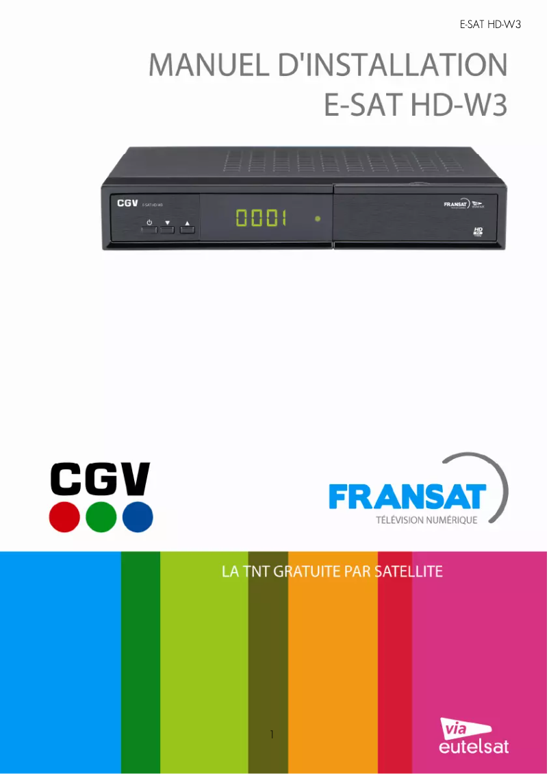 Página 1 del manual Manual de usuario CGV E-SAT HD-W3