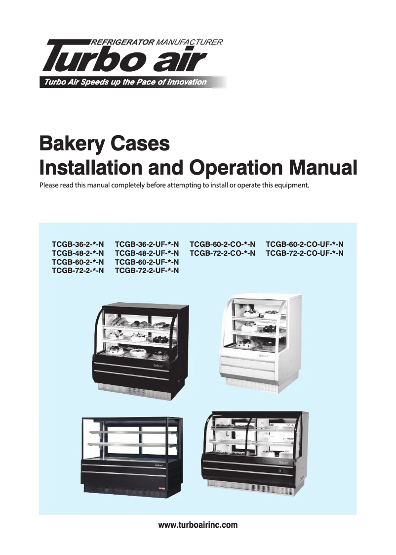 Imagen de la primera página del manual del dispositivo TCGB-48-W-N