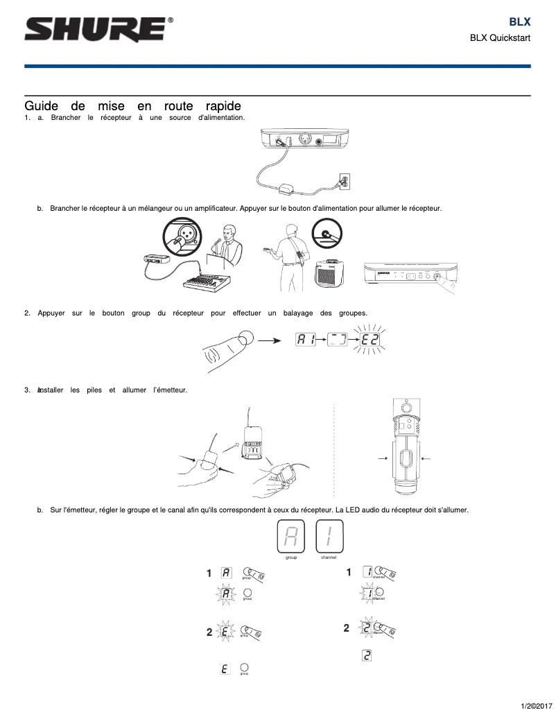 Imagen de la primera página del manual del dispositivo BLX