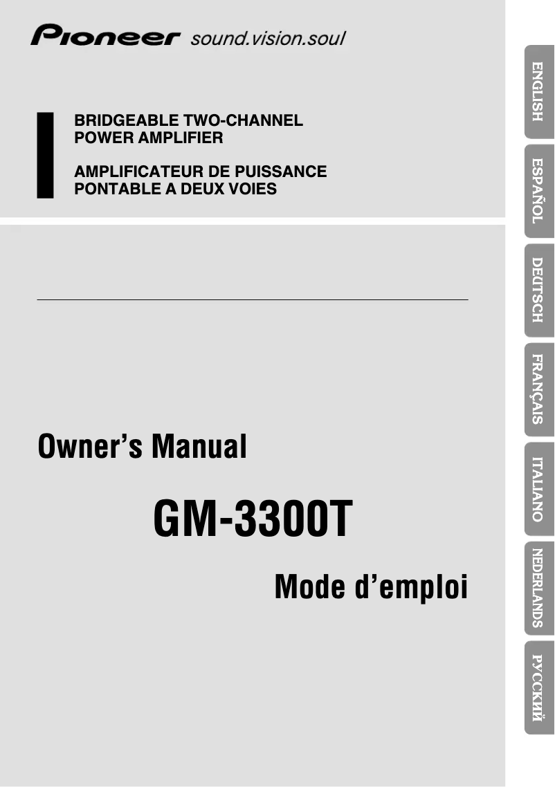 Imagen de la primera página del manual del dispositivo GM-3300T