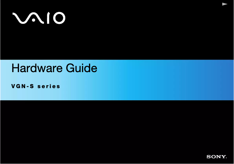 Página 1 del manual Manual de usuario Sony Vaio VGN-S1XP