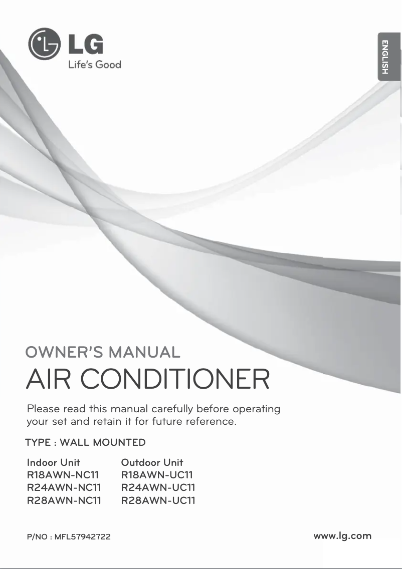 Imagen de la primera página del manual del dispositivo R18AWN-NC11