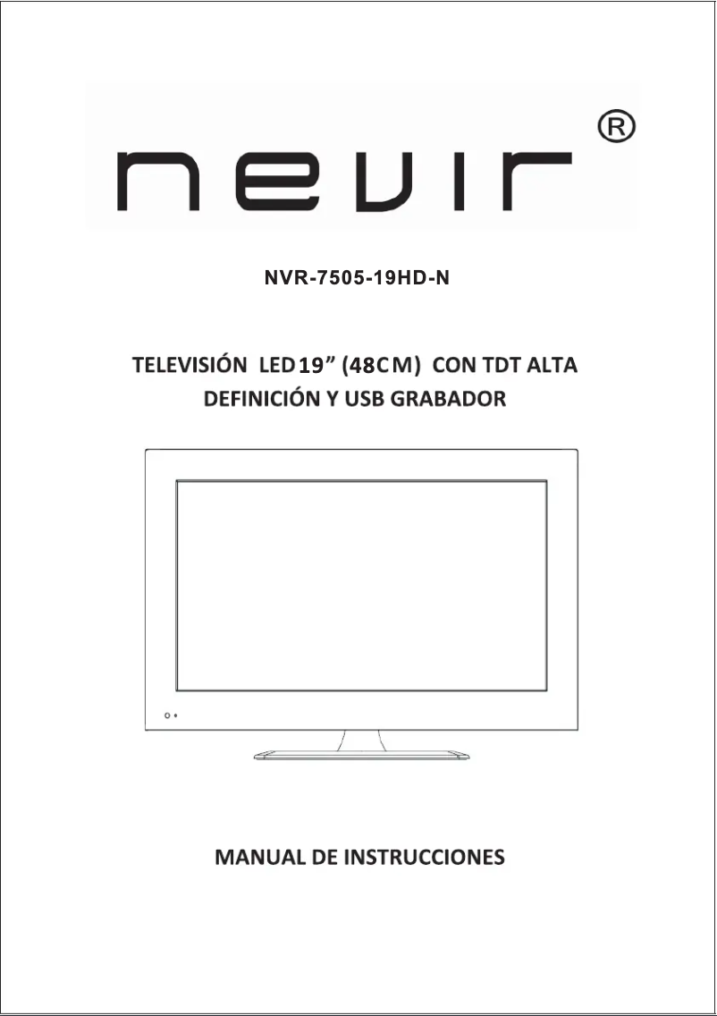 Imagen de la primera página del manual del dispositivo NVR-7505-19HD-N