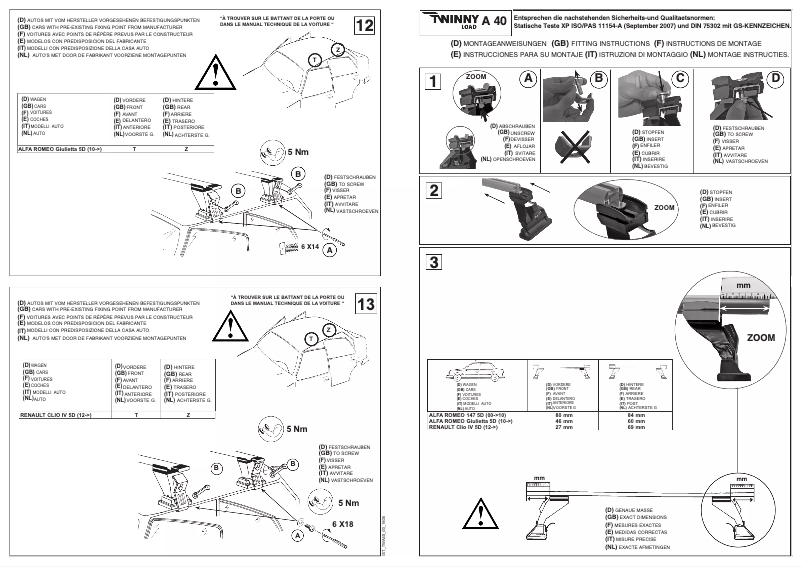 Imagen de la primera página del manual del dispositivo A 40